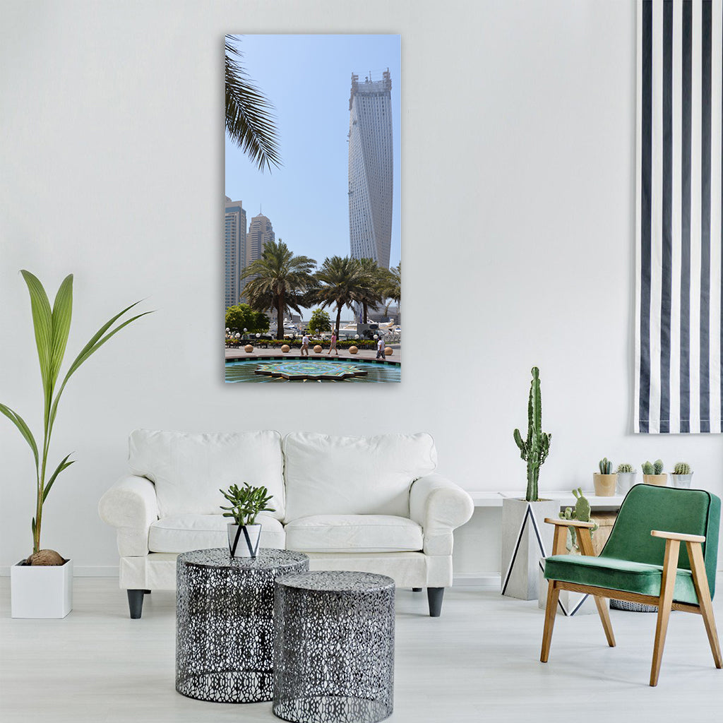 u a e vacations dubai sun Vertical Canvas Wall Art