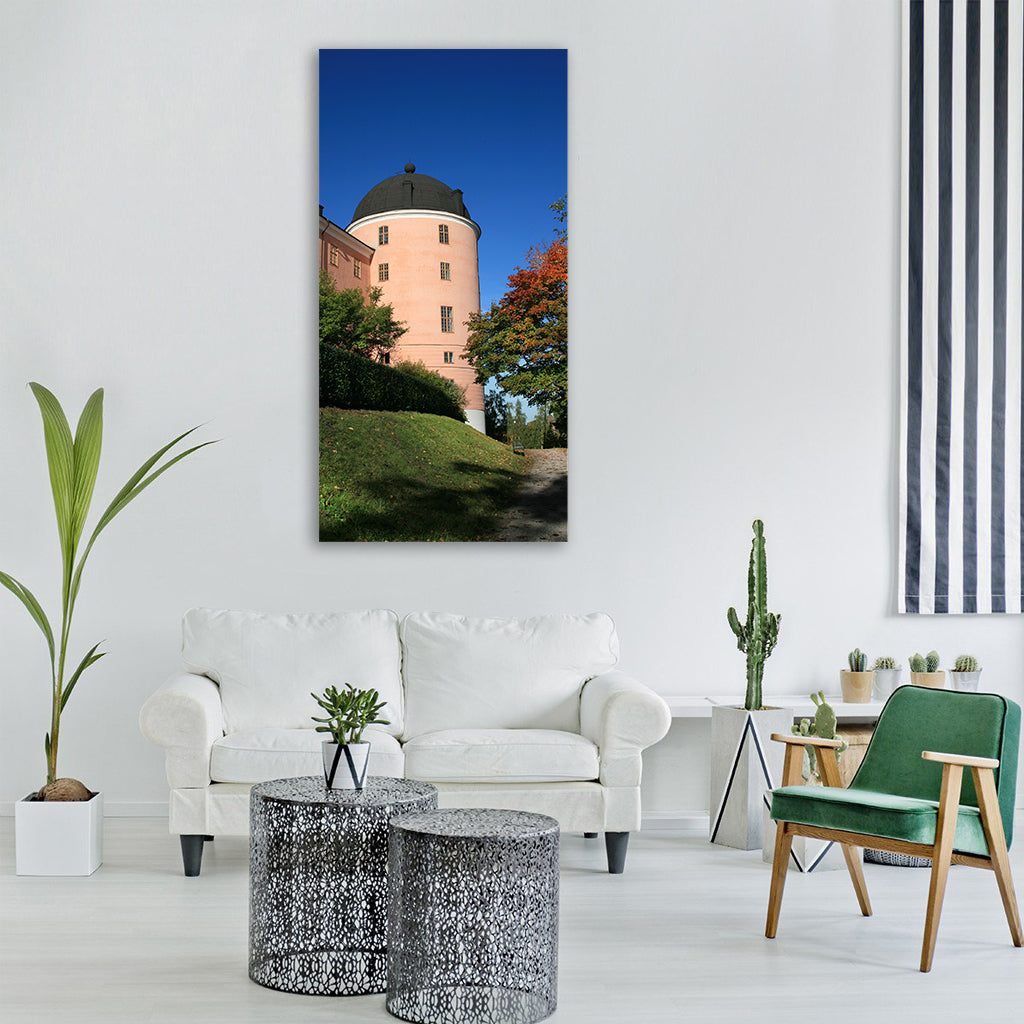 uppsala castle uppsala castle pink Vertical Canvas Wall Art