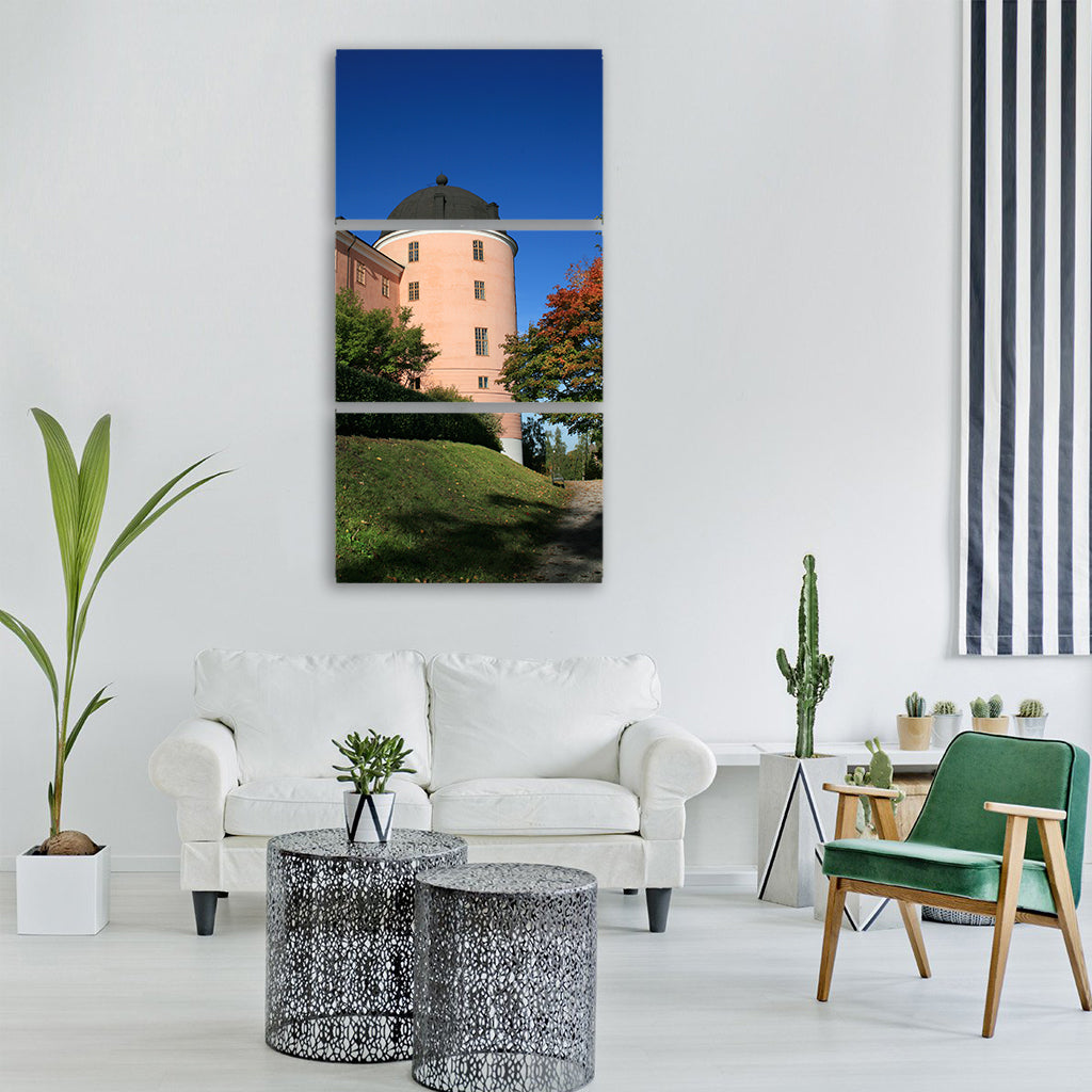 uppsala castle uppsala castle pink Vertical Canvas Wall Art