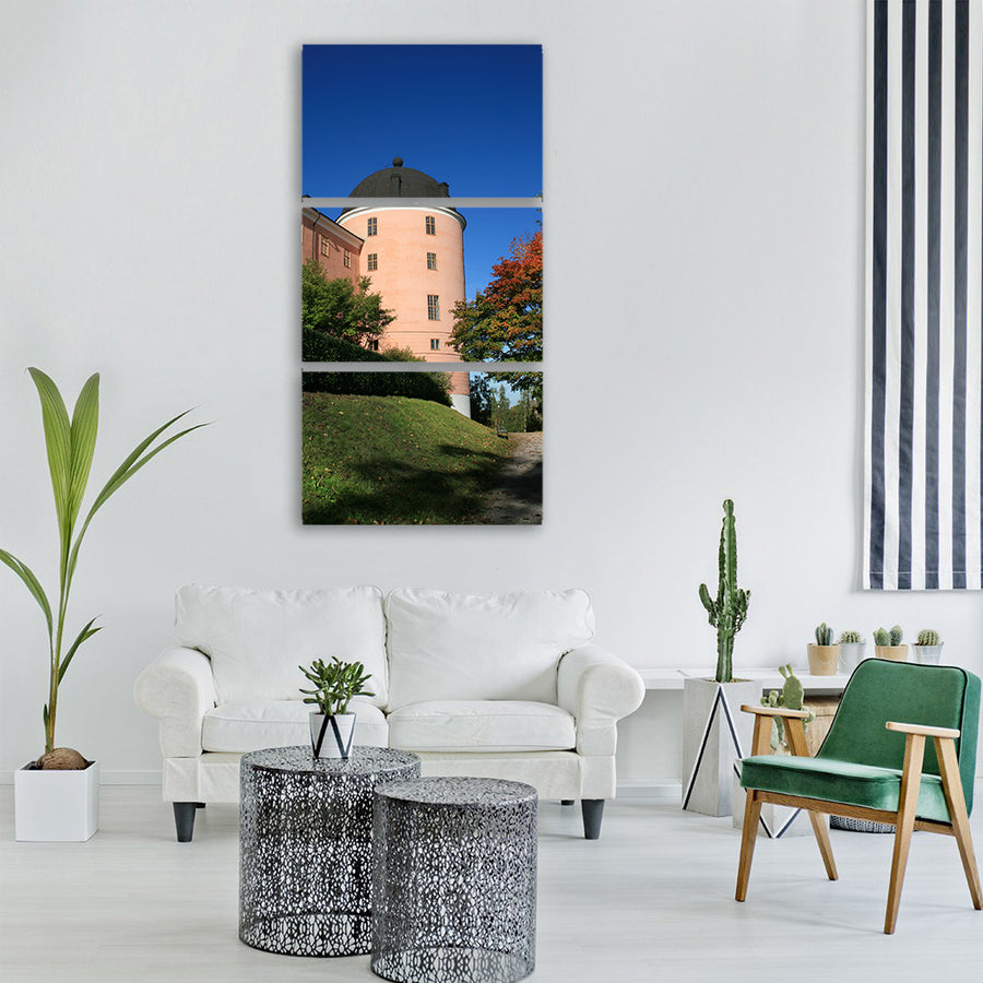 uppsala castle uppsala castle pink Vertical Canvas Wall Art
