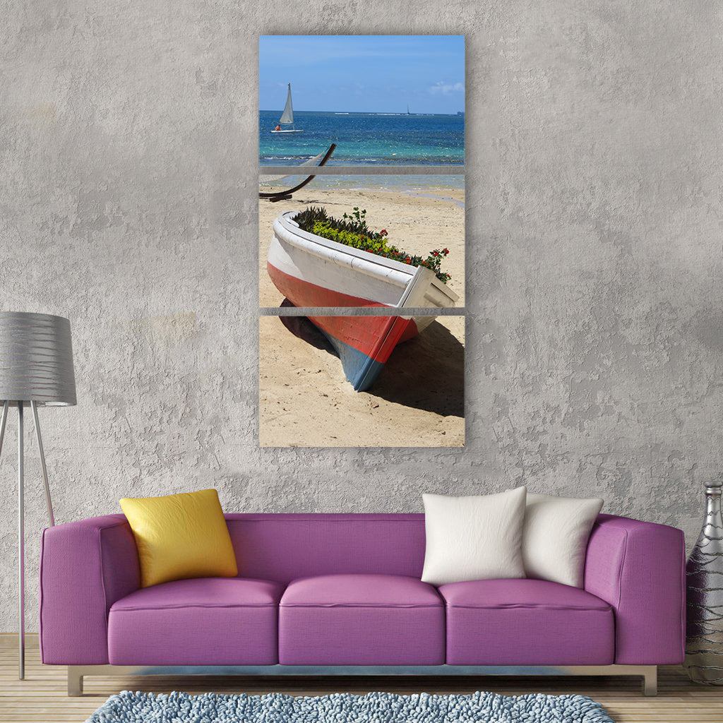 Vacations beach summer mauritius Vertical Canvas Wall Art