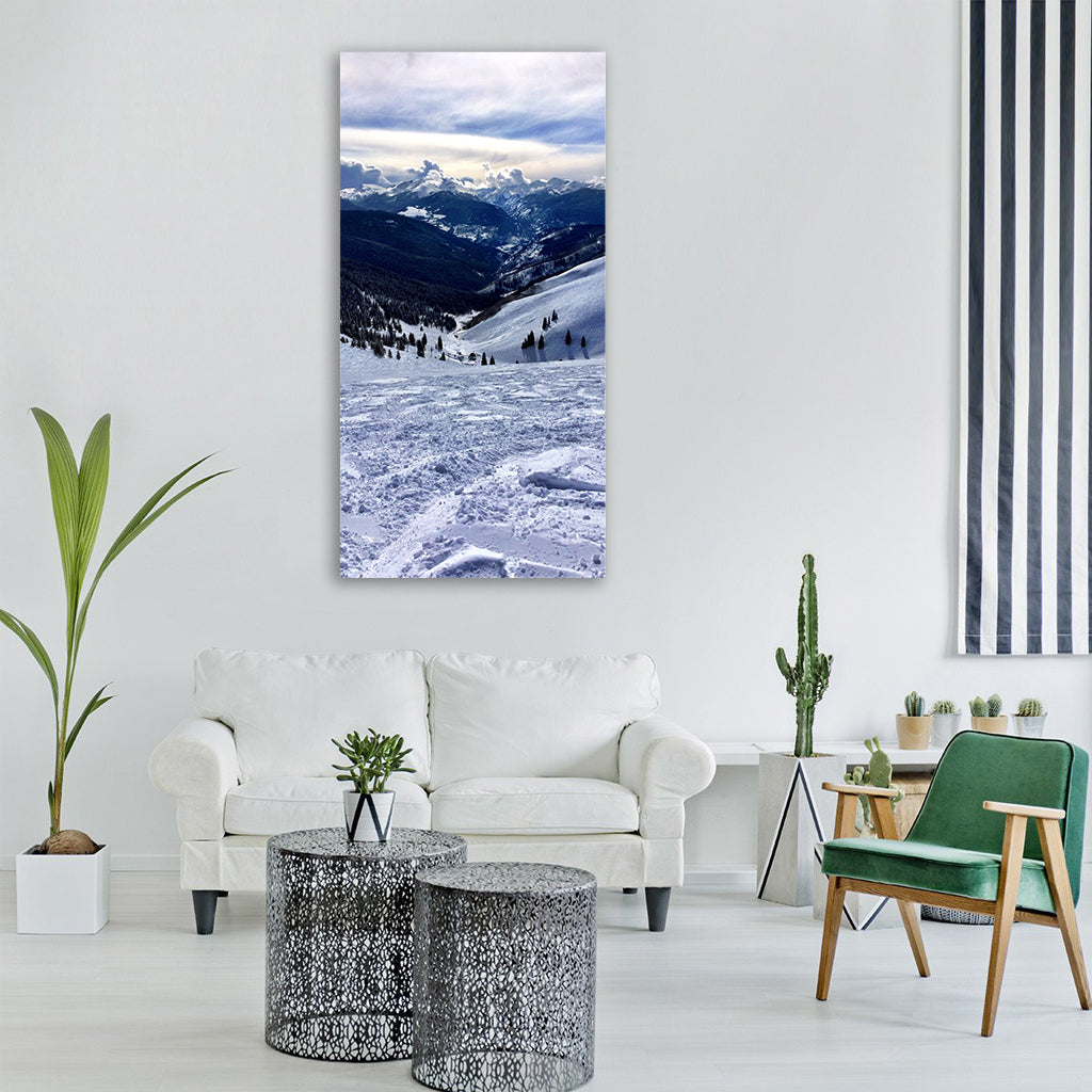vail snow ski colorado winter Vertical Canvas Wall Art