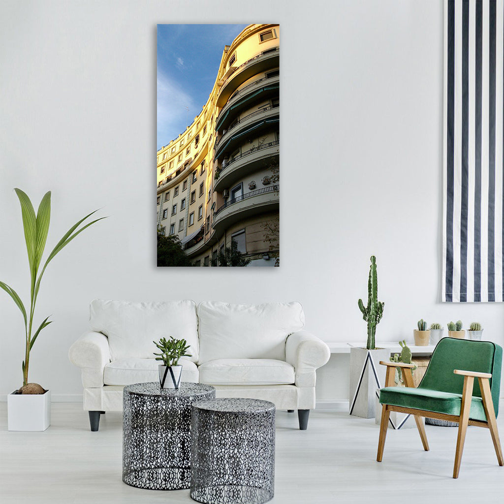 valencia spain sky clouds building Vertical Canvas Wall Art