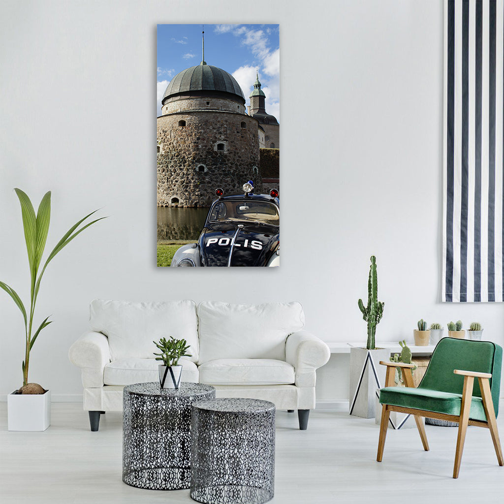 västervik sweden castle police Vertical Canvas Wall Art