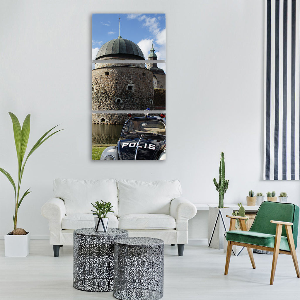 västervik sweden castle police Vertical Canvas Wall Art