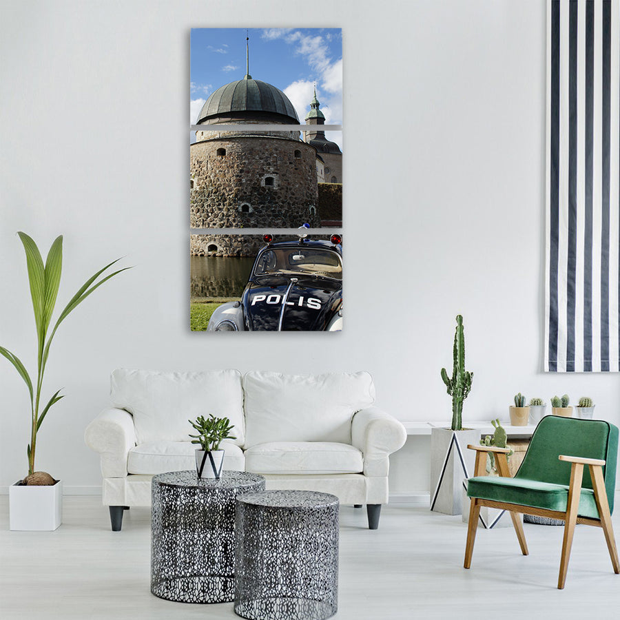 västervik sweden castle police Vertical Canvas Wall Art