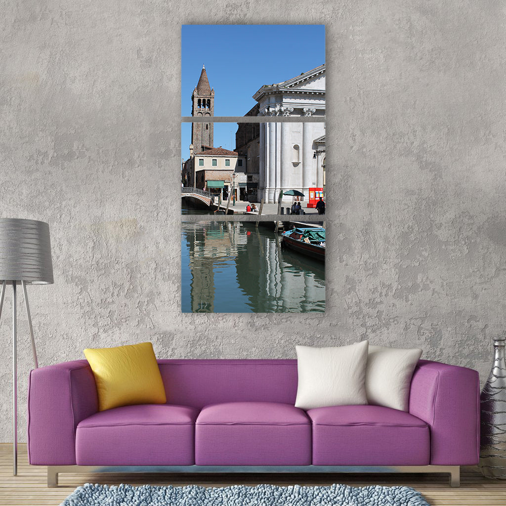 Venice italy beach Vertical Canvas Wall Art