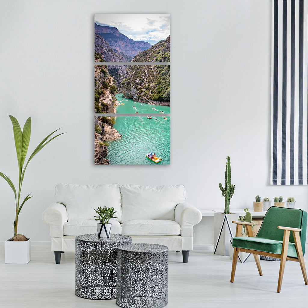 verdon gorge canyon france gorge Vertical Canvas Wall Art