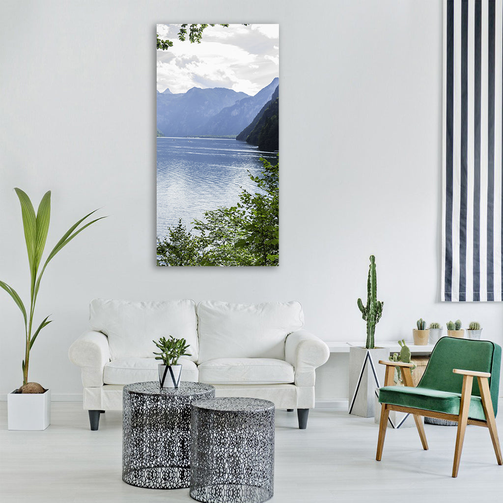 viewpoint reflection europe summer Vertical Canvas Wall Art
