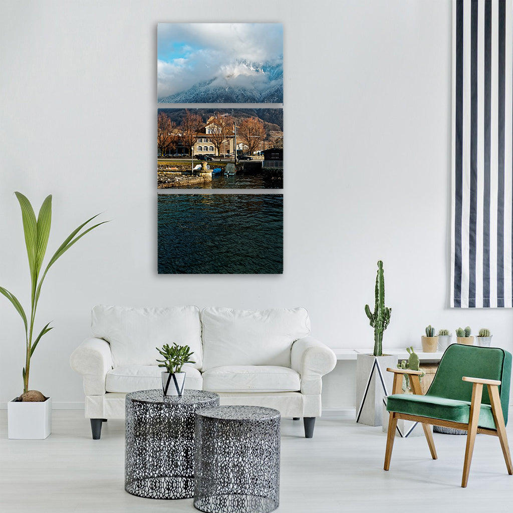 villeneuve geneva lake lac leman Vertical Canvas Wall Art