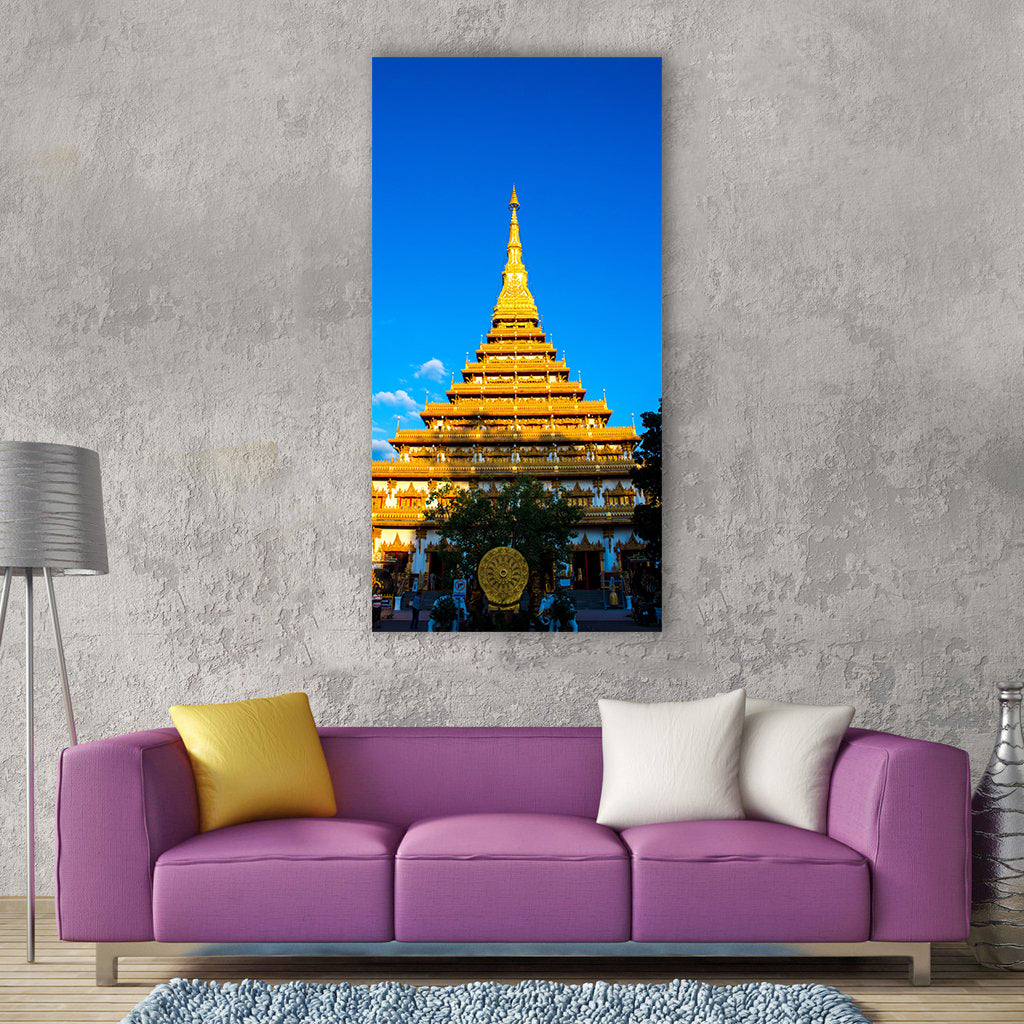 Wat nong waeng church measure beach Vertical Canvas Wall Art