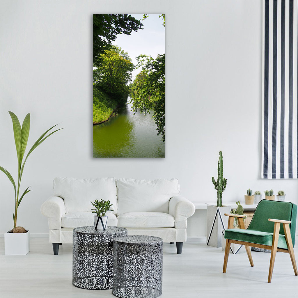 water moat sweden the citadel Vertical Canvas Wall Art