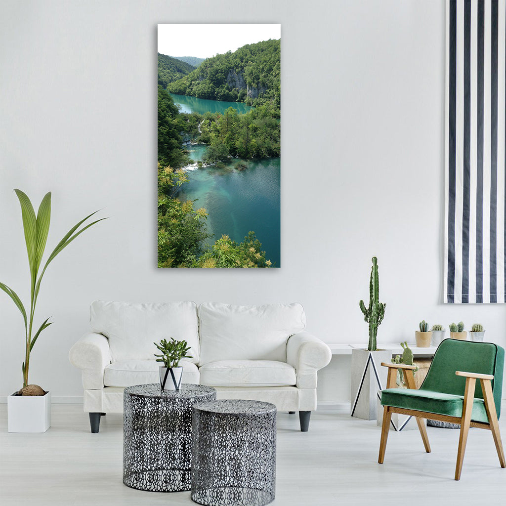 water nature river travel tree Vertical Canvas Wall Art