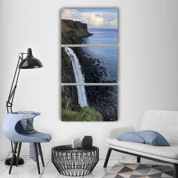 Water seashore landscape rock Vertical Canvas Wall Art