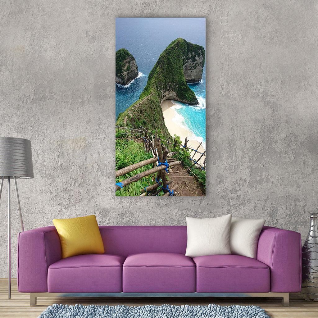 Water nature outdoors travel rock Vertical Canvas Wall Art