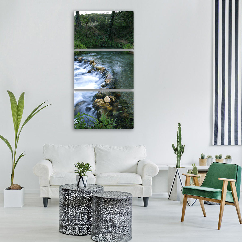 water electric current river spring Vertical Canvas Wall Art