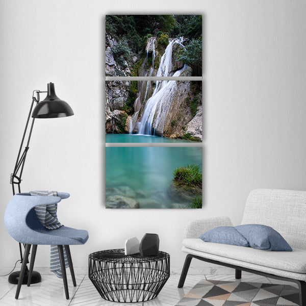 Waterfall nature water landscape Vertical Canvas Wall Art
