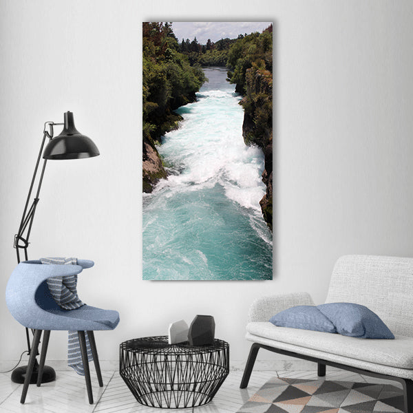 Waterfall new zealand hookah Vertical Canvas Wall Art