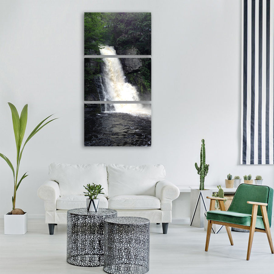 waterfall bushkillfalls pennsylvania Vertical Canvas Wall Art