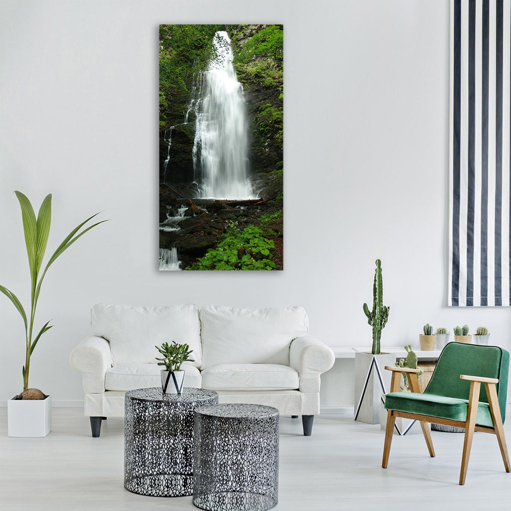 waterfall stara planina mountain Vertical Canvas Wall Art