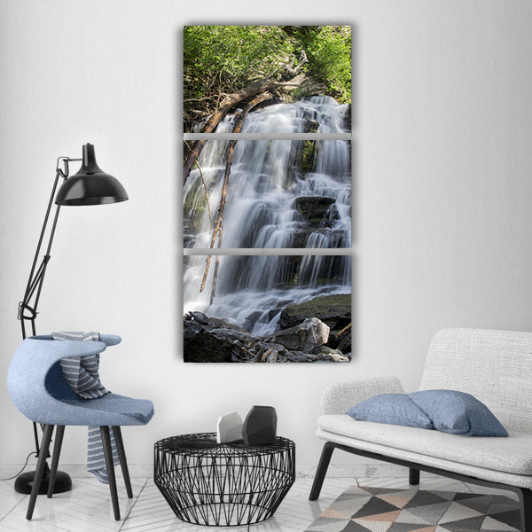 Waterfall water fall flow smooth Vertical Canvas Wall Art