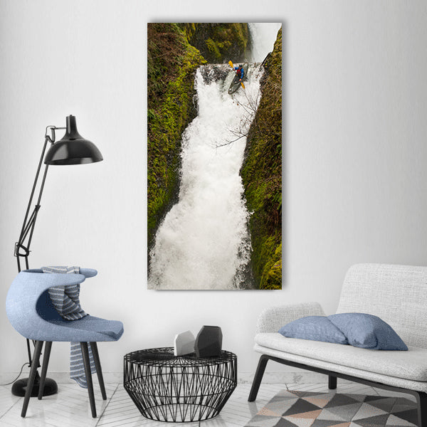 Waterfall oregon bridal veil falls Vertical Canvas Wall Art