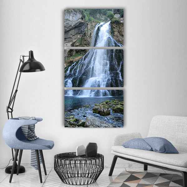 Waterfall golling austria scenic Vertical Canvas Wall Art