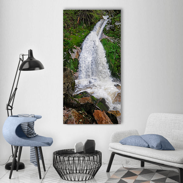 Waterfall all saints nature wild Vertical Canvas Wall Art