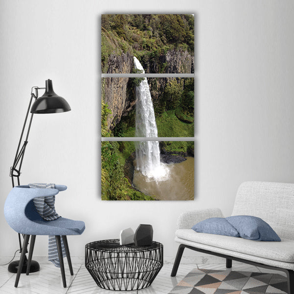 Waterfall nature water landscape Vertical Canvas Wall Art