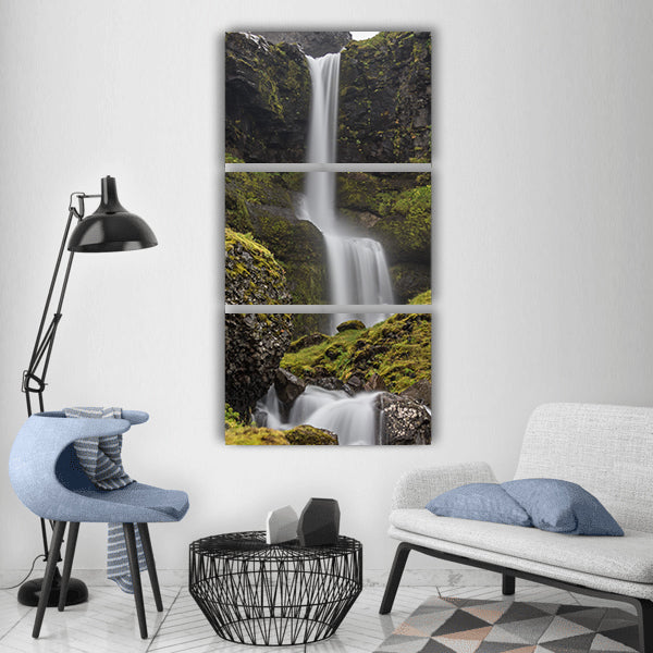 Waters ature waterfall river sky Vertical Canvas Wall Art