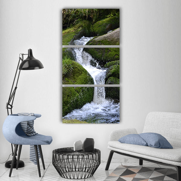 Waters waterfall river nature Vertical Canvas Wall Art