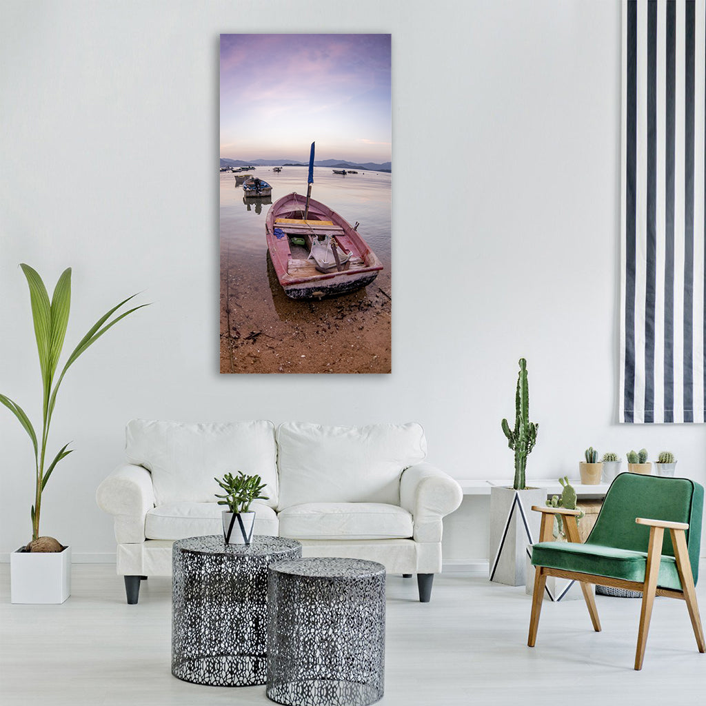 waters sea beach coast tourism Vertical Canvas Wall Art