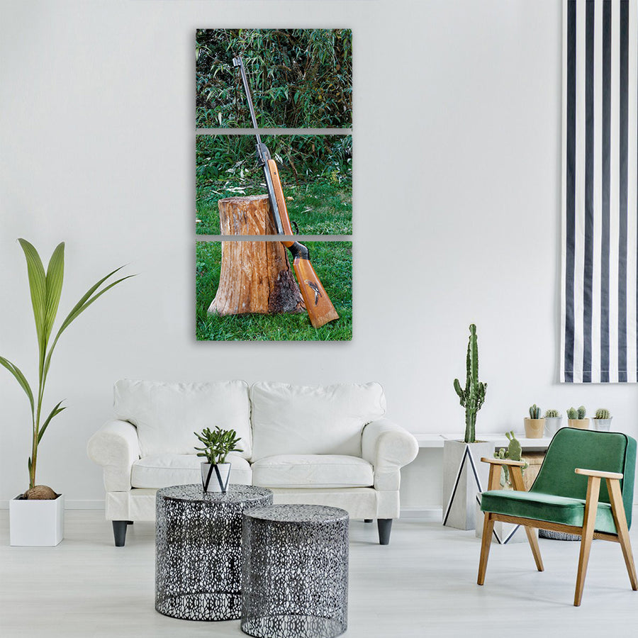 weapon rifle shoot objectives Vertical Canvas Wall Art