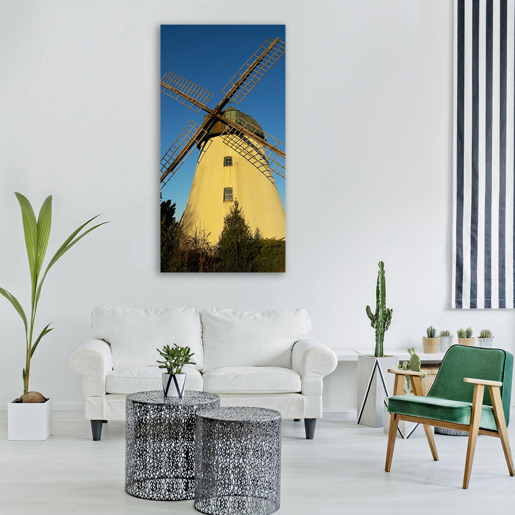 windmill mill wind energy Vertical Canvas Wall Art