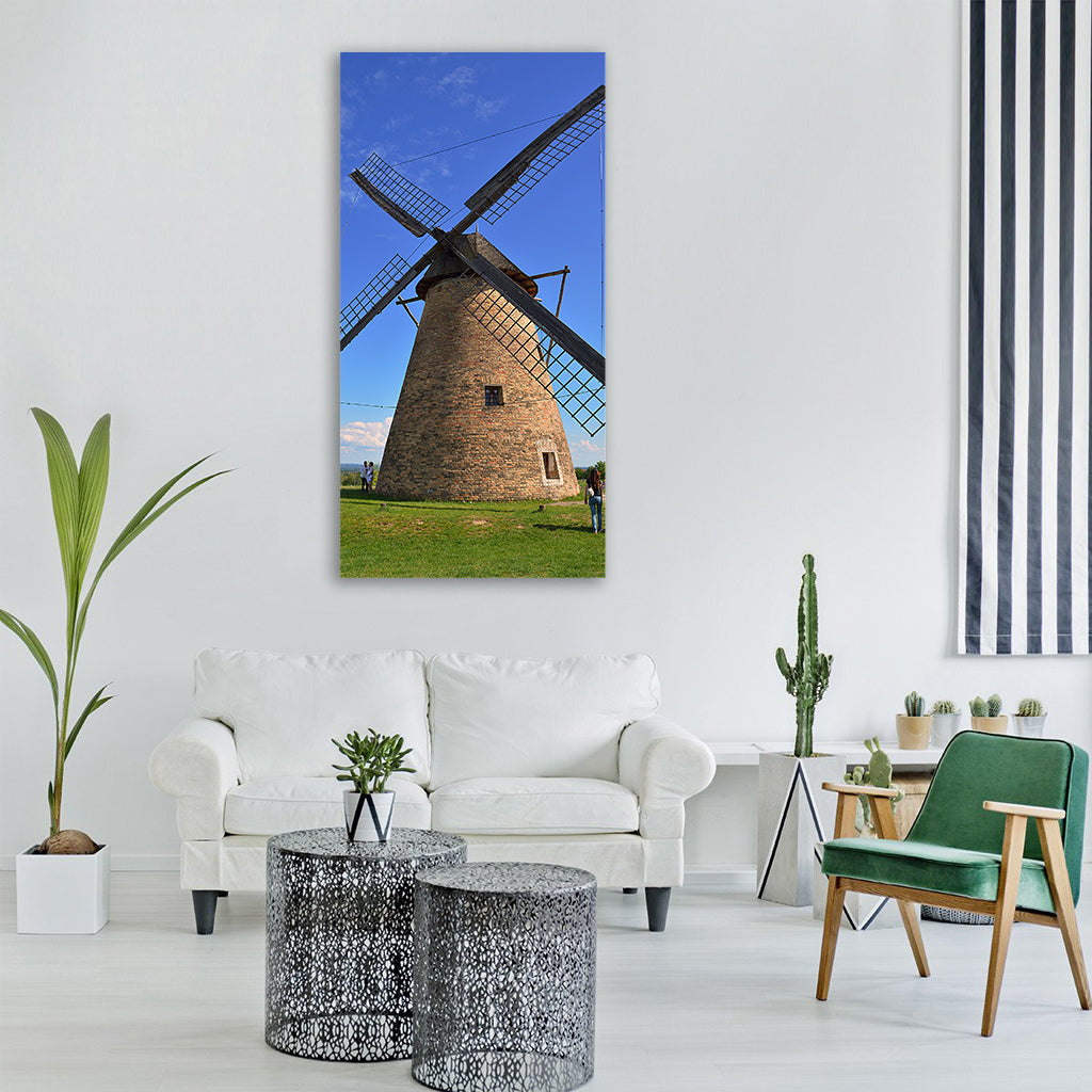 windmill wind rotate mill Vertical Canvas Wall Art