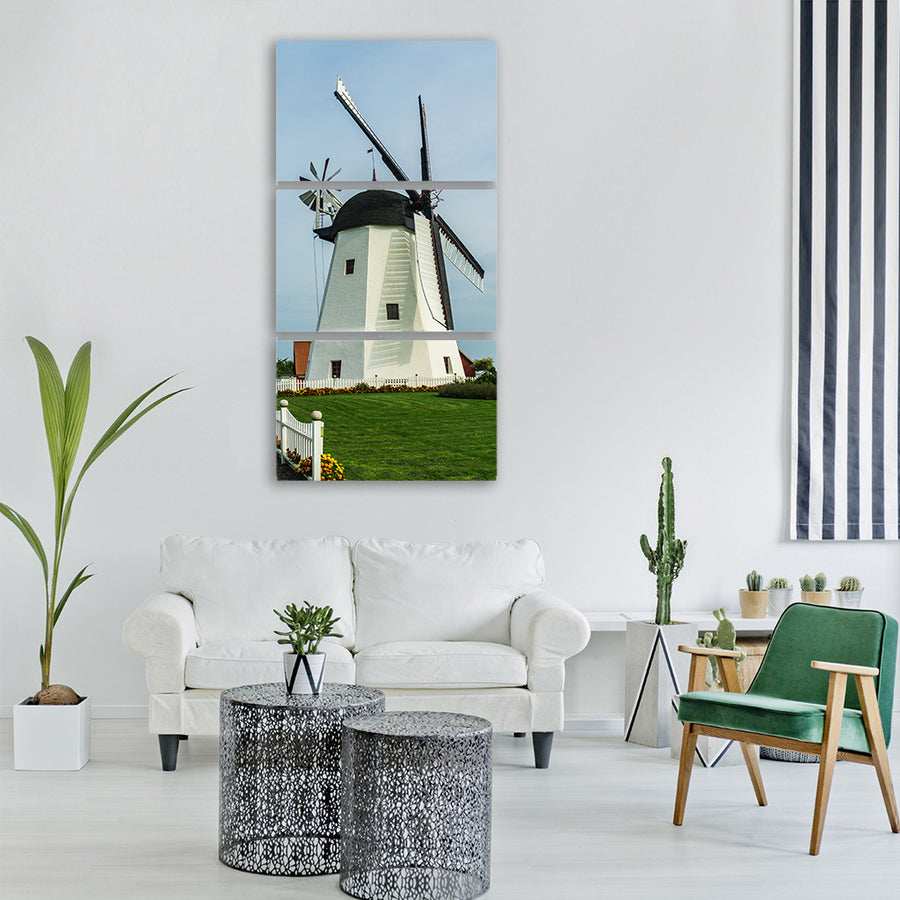 windmill garden house fence Vertical Canvas Wall Art