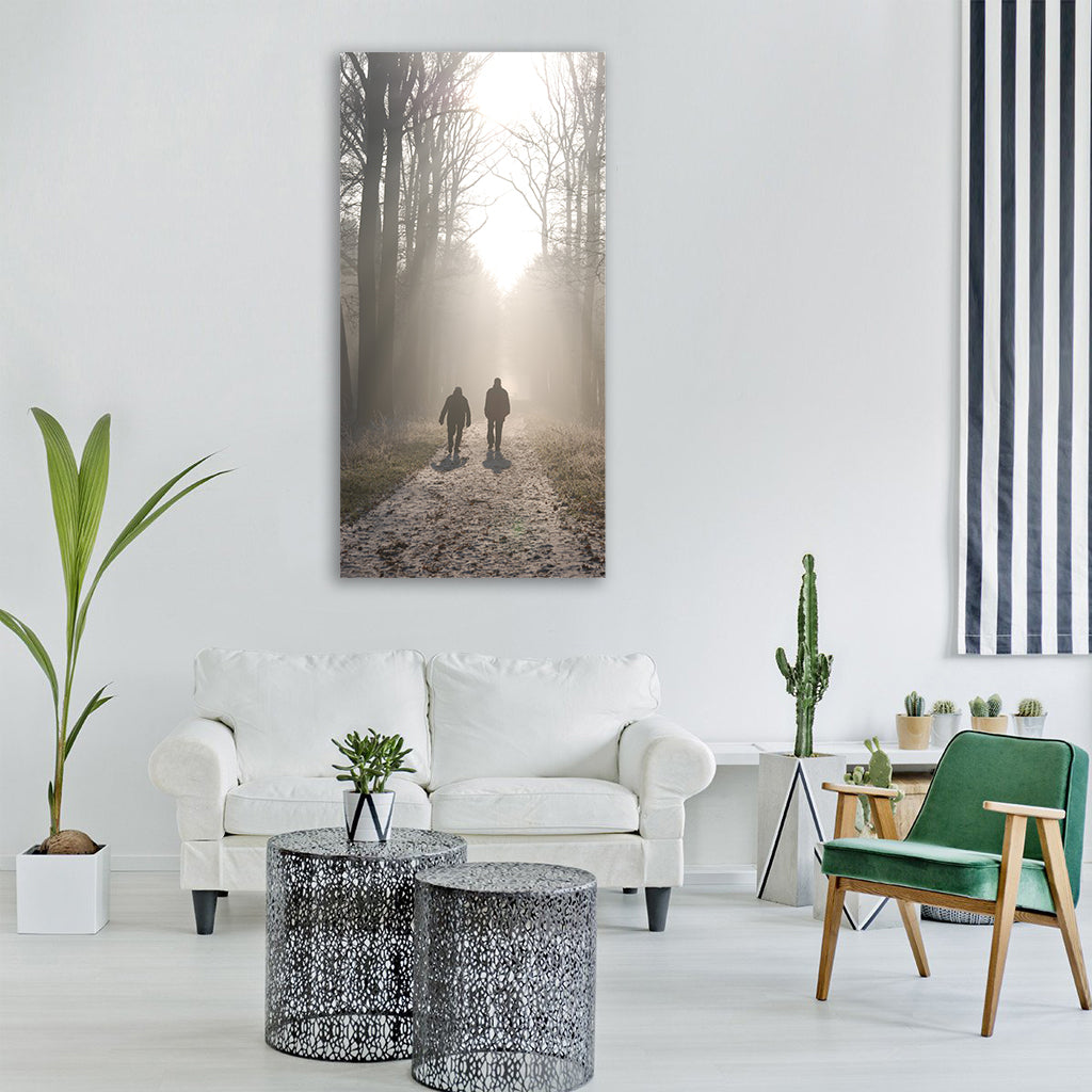 winter landscape nature forest Vertical Canvas Wall Art