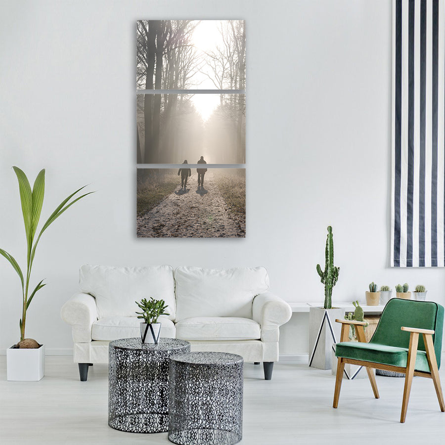 winter landscape nature forest Vertical Canvas Wall Art