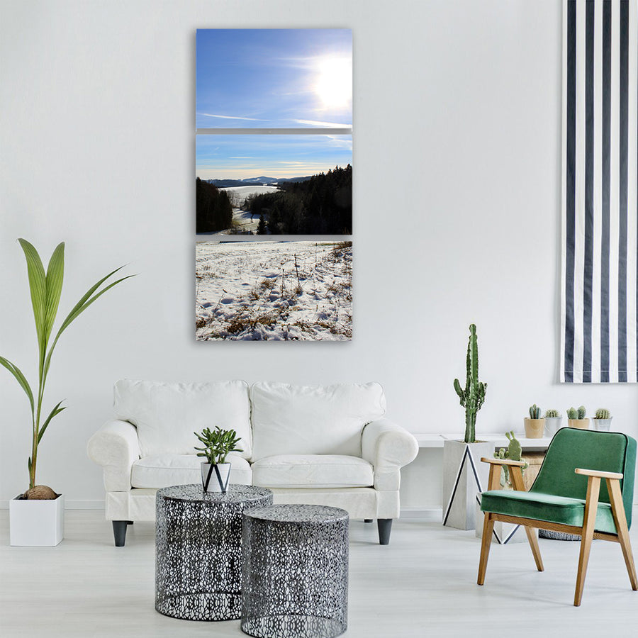 winter niederbayern bavaria nature Vertical Canvas Wall Art