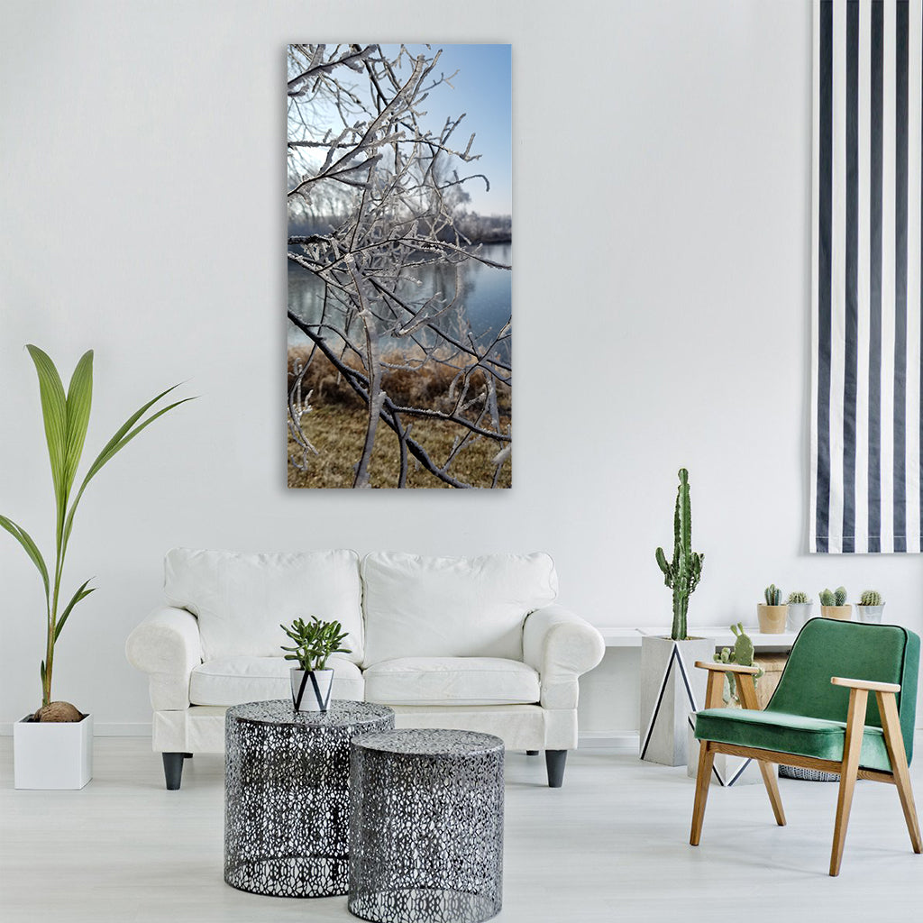 winter tree Vertical Canvas Wall Art