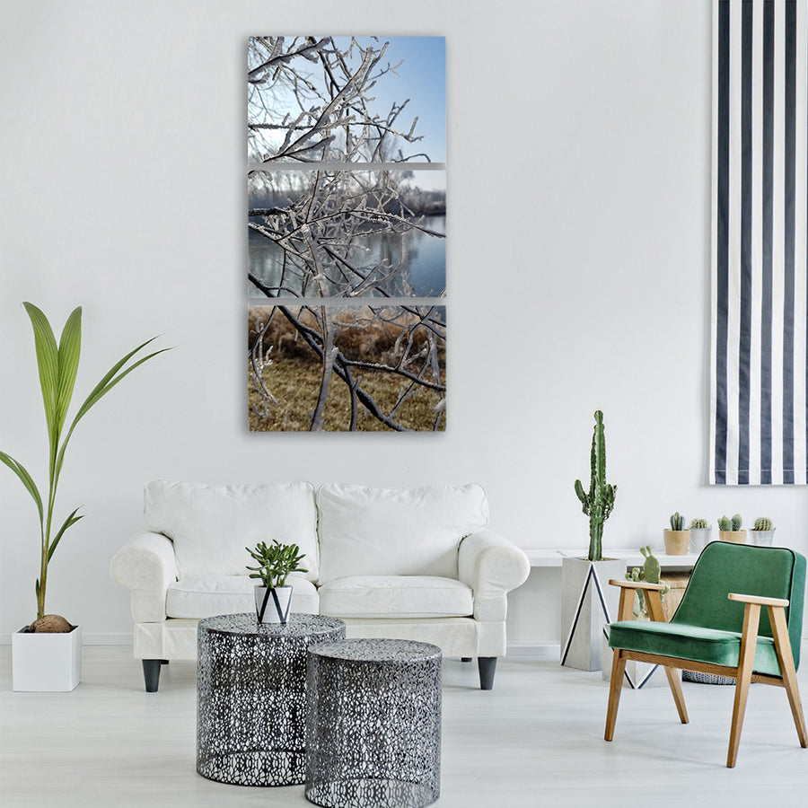 winter tree Vertical Canvas Wall Art