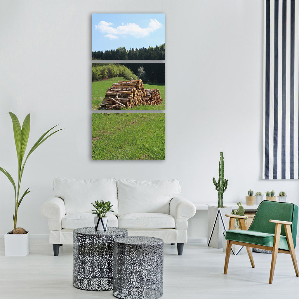 wood grass tree nature landscape Vertical Canvas Wall Art