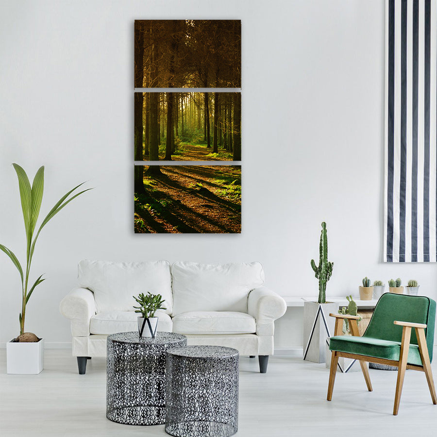 woods forest nature landscape tree Vertical Canvas Wall Art