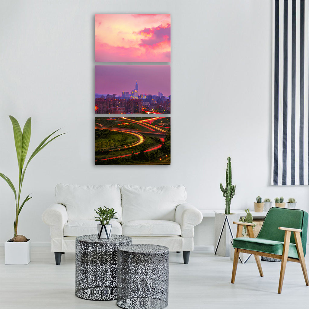 xizhi taipei taiwan the evening sun Vertical Canvas Wall Art