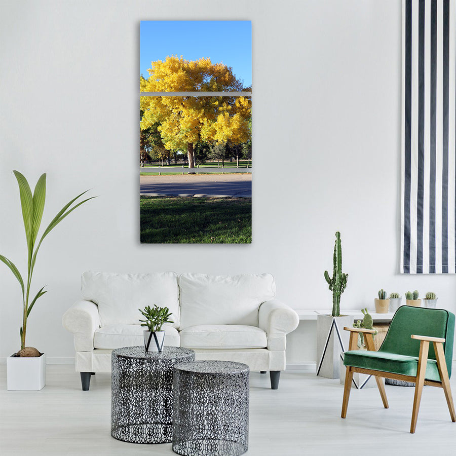 yellow leaves yellow leaf yellow Vertical Canvas Wall Art